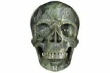 Realistic, Polished Labradorite Skull #127578-1